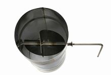 Шибер повортный Гефест-сталь D150, (нержавейка, 0,8 мм)