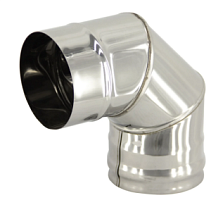 Отвод дымохода D140 универсальный, нержавейка