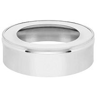 Заглушка дымохода с отверстием внутренняя D 150/220, нержавейка (0,5 мм)