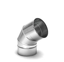 Отвод дымохода 135° D140, нержавейка (0,5 мм)