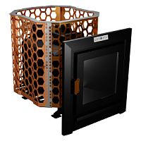 Печь банная "Remix-15" INOX-3мм (сетка панорама) Медь
