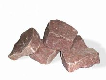 Камни для бани Кварцит малиновый (колотый), коробка 20 кг