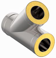 Сэндвич-тройник дымохода 45° D 115/200 мм, Н+Оц (1/0,5 мм)