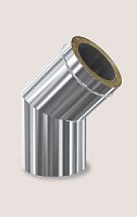 Сэндвич-колено дымохода Теплодар Профи 45° D200 (1 мм)