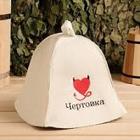 Шапка для бани "Чертовка", войлок