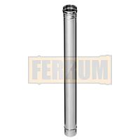 Труба дымохода Ferrum D115, 1 м (AISI 430, 0,8 мм)